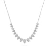 white gold and diamond teardrop necklace