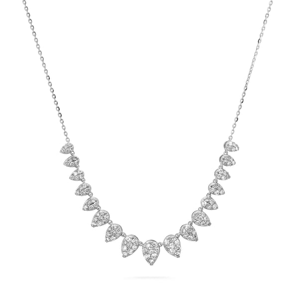 white gold and diamond teardrop necklace