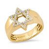 chunky gold star of david ring