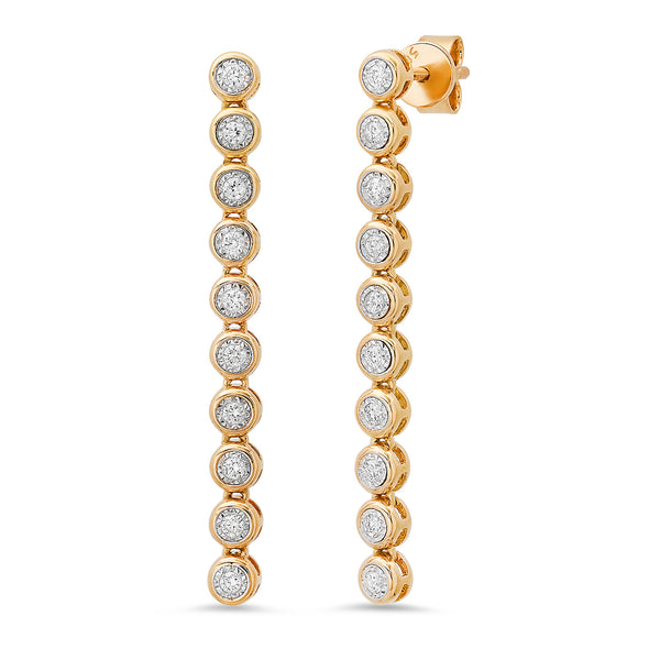 bezel tennis earring 