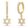 star of david hanging earring