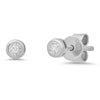 diamond bezel stud earring