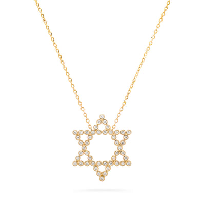 bezel star of david necklace