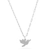 gold dove necklace on paperclip chain