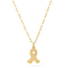 yellow ribbon bring them home gold necklace