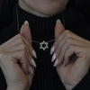 star of david bezel set necklace