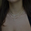 diamond teardrop graduated necklace