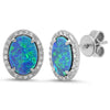 opal stud earring with diamonds 