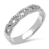 14k solid white  gold chain link dainty cuban band ring