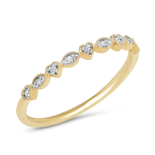 Diamond Heart Stackable Ring