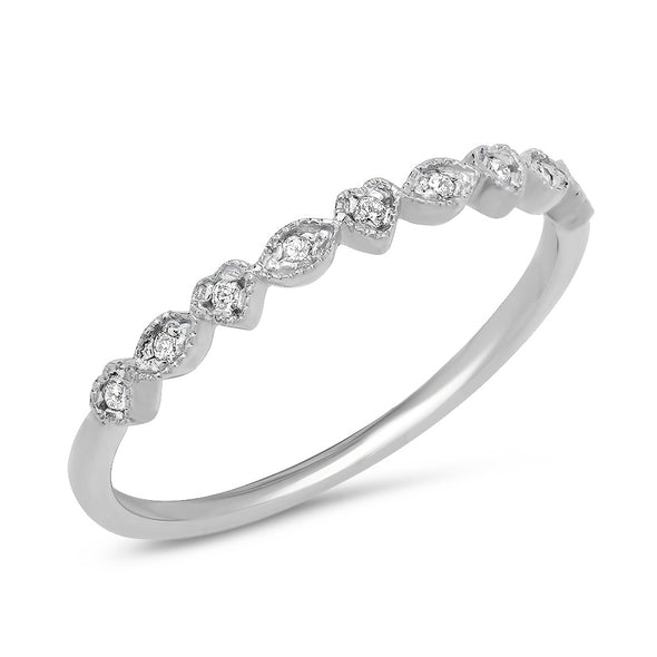 Diamond Heart Stackable Ring