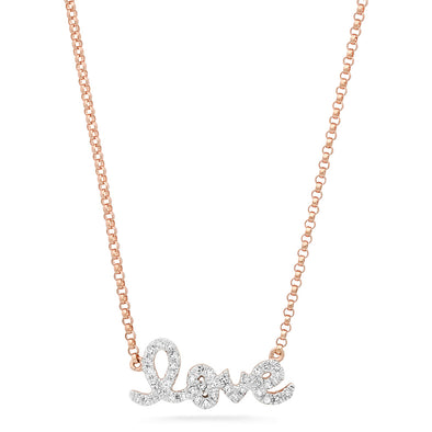 Diamond love necklace 