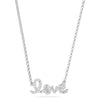 14k solid gold diamond love necklace 