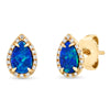 second piercing opal stud earrings real 