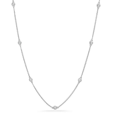 diamond by the yard necklace 14k white gold