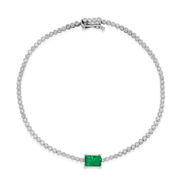 14k diamond emerald bracelet karat vanessa bryant lala anthony