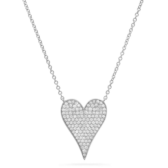 pave heart necklace 