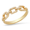 14k solid gold chain link ring 