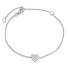 diamond heart chain bracelet