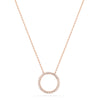 14k rose gold infinity necklace with diamonds 