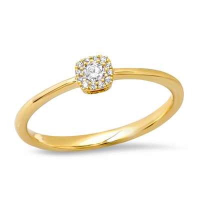 Cushion Halo Solitaire Band