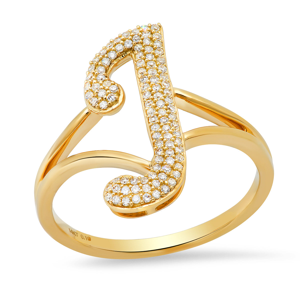 Jewelry Alphabet Diamond Ring R 3D model 3D printable | CGTrader