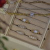 diamond and gold layering jewelry cuban chain