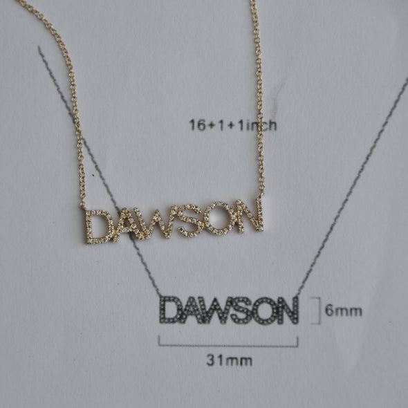 Diamond Custom Name Necklace