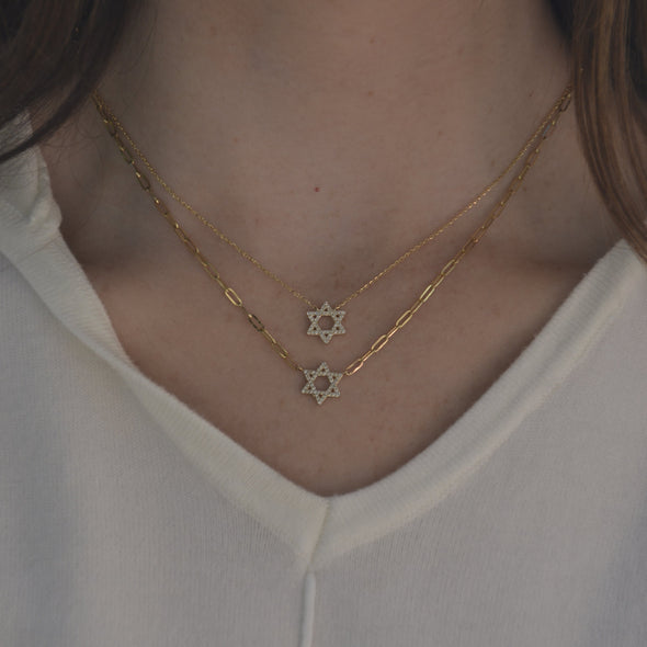 star of david necklace real