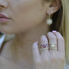 dainty star jewelry with ruby ring stacking 