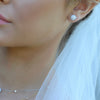bridal diamond stud earring
