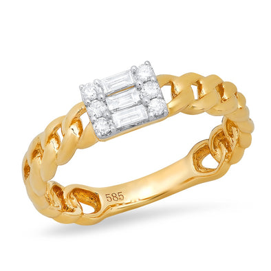 14k gold gold  jewelry link ring 