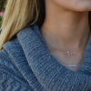 14k solid gold diamond heartbeat ekg layering dainty necklace 
