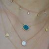 14k gold opal necklace diamond