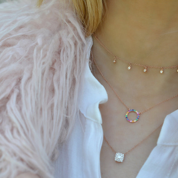 Rainbow Circle Necklace