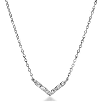 Mini Diamond Chevron Neckalce