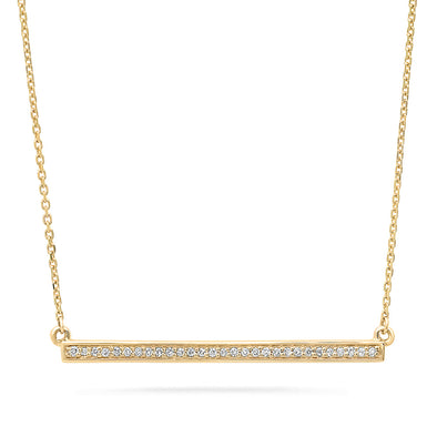 Large Diamond Bar Necklace