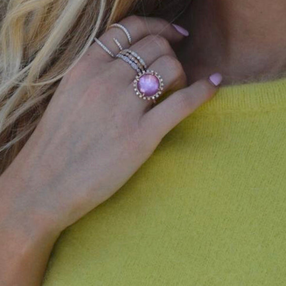 Diamond Sea Purple Sun Ring