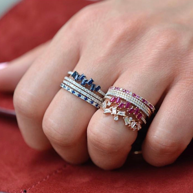 Buy Baguette Diamond Ring Band | Baguette Diamond Ring Designs |