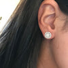 3 piece stud earring diamond 14k white gold