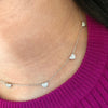 multiple heart diamond necklace 14k gold