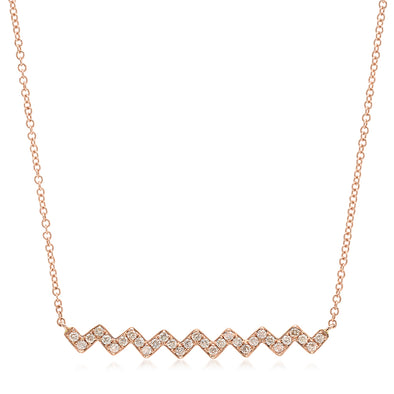 Diamond Zigzag Bar Necklace