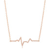 diamond heartbeat ekg necklace 