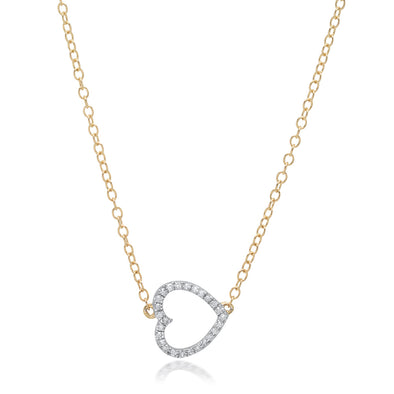 Diamond Side Heart Necklace